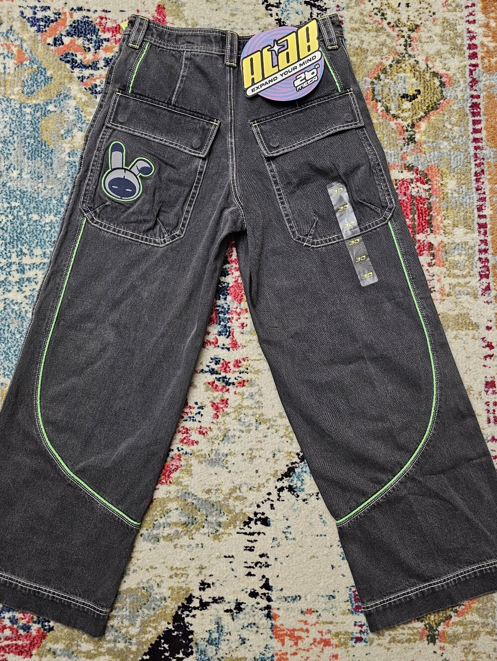 A.LAB Expand Your Mind Jeans Mens 30x32 Denim 26" Mega Wide Leg Baggy Skater